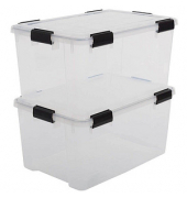 Aufbewahrungsbox Water Proof 6170, außen 39x59x29cm, Polypropylen transparent/schwarz