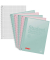 Collegeblock 10-6732896 Student Pastell, Lineatur 28 / kariert mit Rand innen/außen, A4, 90g, grün/rosa, 80 Blatt