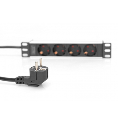 DN-95418 4-fach Steckdosenleiste für Serverschrank 2,0 m schwarz