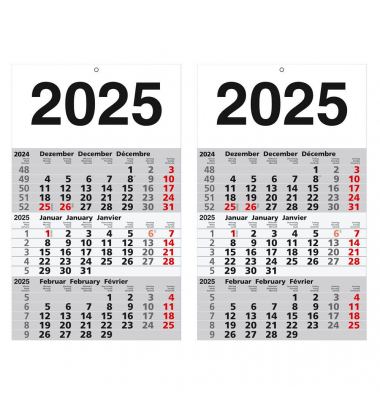 Dreimonatskalender 5102, 3 Monate / 1 Seite, 30x49cm, 2026