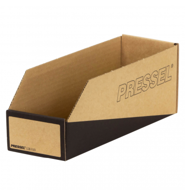 Sichtlagerkasten 911000 außen: 305x100x110mm Wellpappe braun/schwarz