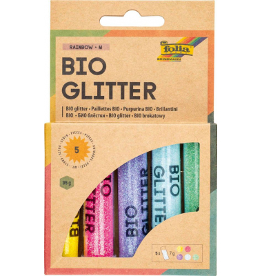 Bio Glitter Rinbow M Glitzer farbsortiert