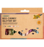 Bio Glitter grob Starlight-Set Glitzer farbsortiert
