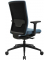 Bürostuhl Sitness AirWork G, PA40OMT6MT6 Stoff blau, Gestell schwarz
