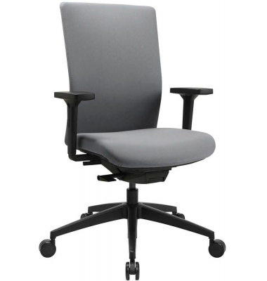 Bürostuhl Sitness AirWork G, PA40OMT3MT3 Stoff grau, Gestell schwarz