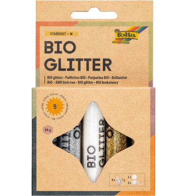 Bio Glitter Stardust M Glitzer farbsortiert
