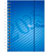 Taschenkalender 5113102305, mit Spirale, blau, 1 Woche / 2 Seiten,  (A6), 2025