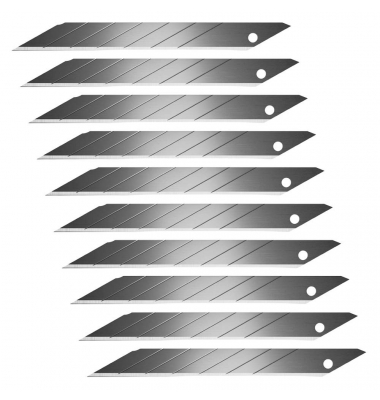 10 Hansa Cuttermesser-Klingen schwarz 9 mm