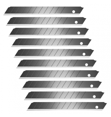 10 Hansa Ersatzklingen Cuttermesser-Klingen schwarz 9 mm