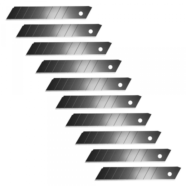 7612176093002 - 10 Ersatzklingen Cuttermesser-Klingen schwarz 18 mm 7612176093002 10 Stück