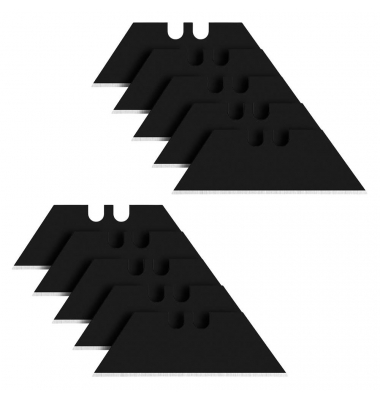 10 Hansa Cuttermesser-Klingen schwarz 19 mm