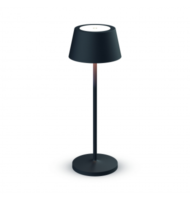 LED-Schreibtischlampe MAULnina, grau, mit Standfuß, dimmbar