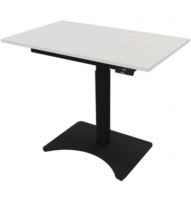 Schreibtisch eModel 2.0 MINI, elektrisch höhenverstellbar, 62-108cm (H), 90x55cm (BxT), rechteckig, weiß / schwarz