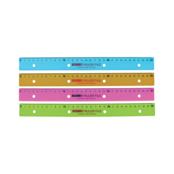 4064900051049 - 20 x Lineal L03 Ruler File zum Abheften 30cm farbig sortiert