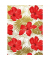 Geschenkpapier 2A.9193.3, Hibiskusblüte, 50cm x 250m, rot/grün/weiß