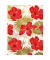 Geschenkpapier 2A.9193.3, Hibiskusblüte, 50cm x 250m, rot/grün/weiß