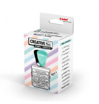 Stempelset Creative mini, Beste Wünsche, mint