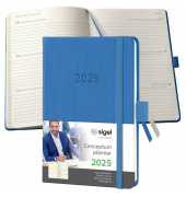 Taschenkalender C2569, Conceptum, blau, 1 Woche / 2 Seiten, 10,8x15,1cm (A6), 2025