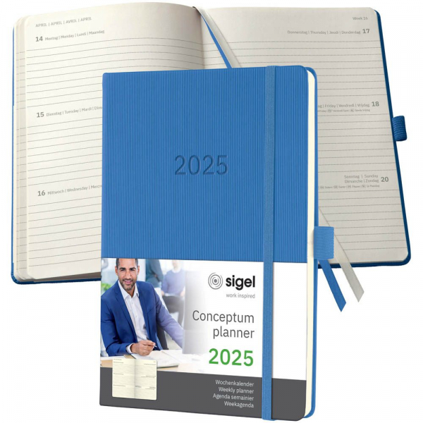 4004360780462 - Buchkalender C2568 Conceptum blau 1 Woche 2 Seiten (A5) 2025 4004360780462 Sigel 4004360780462 - Buchkalender C2568 Conceptum blau 1 Woche 2 Seiten (A5) 2025 4004360780462 Sigel