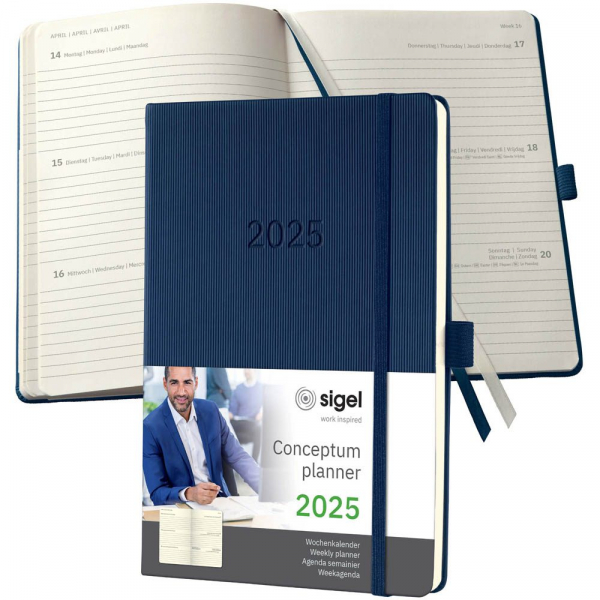 4004360780646 - Buchkalender C2562 Conceptum dunkelblau 1 Woche 2 Seiten (A5) 2025 4004360780646 Sigel 4004360780646 - Buchkalender C2562 Conceptum dunkelblau 1 Woche 2 Seiten (A5) 2025 4004360780646 Sigel