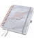 Buchkalender J5605, Jolie, grau, ros&eacute;gold, 1 Woche / 2 Seiten, 16,8x21,5cm (ca. A5), 2025