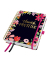 Buchkalender J5600, Jolie, schwarz, pink, rosa, gr&uuml;n, 1 Woche / 2 Seiten, 16,8x21,5cm (ca. A5), 2026
