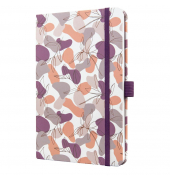 Buchkalender J5359, Jolie, violett, rosa, wei&szlig;, schwarz, 1 Woche / 2 Seiten, 13,5x20,3cm (A5), 2025