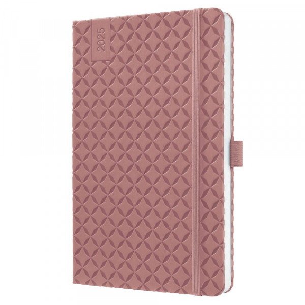 12 Stück Sigel Buchkalender J5129, Jolie, dusty red, 1 Woche / 2 Seiten, 13,5x20,3cm (A5), 2026 4004360783609 Sigel