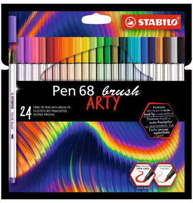 Pen 68 brush ARTY Filzstifte farbsortiert
