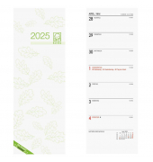 Buchkalender 718-0700 (602580), Wochenvormerkbuch mit Steuerterminen, beige, 1 Woche / 1 Seite,  (A4 halb), 2025