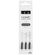 COPIC Multiliner Fineliner schwarz 0.3 + 0.5 + 0.8 mm