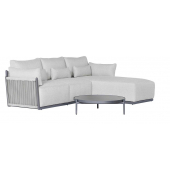 Loungegruppe Bilbao, anthrazit Kunststoff, Metall, 3-teilig