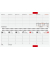 Tischquerkalender 5136121915, 1 Woche / 2 Seiten, 30,7x10,5cm, 2025