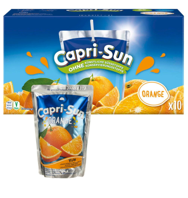 Fruchtsaftgetr&auml;nk Orange 11331, 10 x 0,2 l Packung