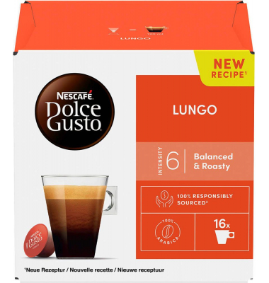 LUNGO Kaffeekapseln Arabicabohnen 16 Portionen