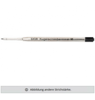 Kugelschreibermine SKW Grossraummine 1 06 00 11 1 06 00 11, schwarz, 0,8mm, Gro&szlig;raummine