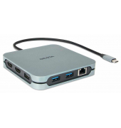 USB-Hub D32057 10-fach silber