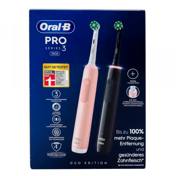 8006540760277 - Pro3 3900 612626 Elektrische Zahnbürste Schallzahnbürste Schwarz Rose 8006540760277 - Pro3 3900 612626 Elektrische Zahnbürste Schallzahnbürste Schwarz Rose