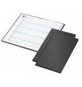 Taschenkalender TASCHENKALENDER MARS SCHWARZ 2025, Monatsplaner Mars, schwarz, 1 Monat / 2 Seiten,  (ca. A6), 2025