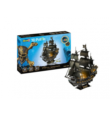 Disney Pirates of the Caribbean Piratenschiff Black Pearl - LED Edition 3D-Puzzle, 293 Teile