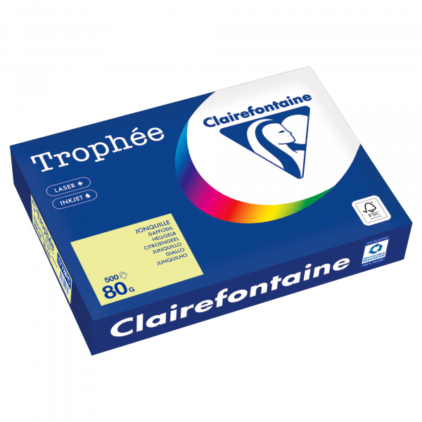 3329680001372 - Kopierpapier Trophée Color 1778PC hellgelb A4 80g  3329680001372 Clairefontaine