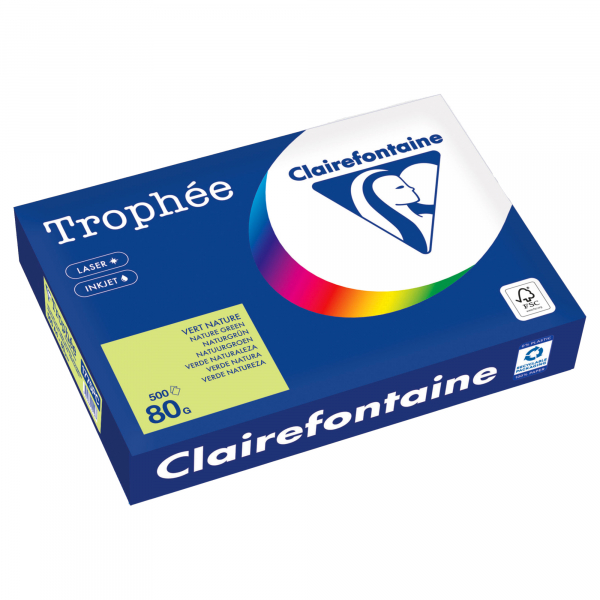 3329680001587 - Kopierpapier Trophée Color 1775PC naturgrün A4 80g  3329680001587 Clairefontaine