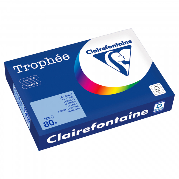 3329680001846 - Kopierpapier Trophée Color 1972PC lavendel A4 80g  3329680001846 Clairefontaine