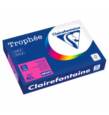 Kopierpapier Trophee 2973PC neonrosa A4 80g 