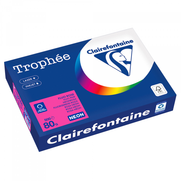 3329680001921 - Kopierpapier Trophee 2973PC neonrosa A4 80g 500 Blatt 3329680001921 500 Blatt