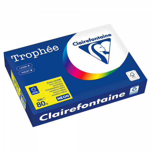 3329680002553 - Kopierpapier Trophee 2977PC neongelb A4 80g 500 Blatt 3329680002553 500 Blatt
