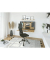 Wandschreibtisch, 65cm (H), rechteckig, graphit/eiche / graphit/eiche hell
