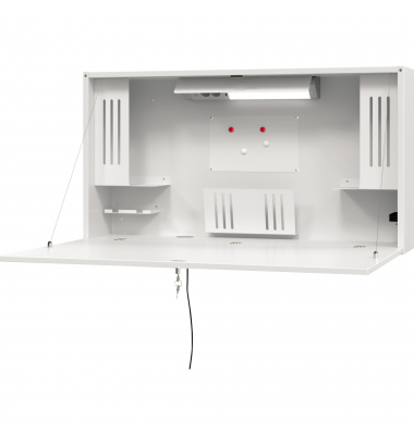 Wandschreibtisch VWO12/W/W, 65cm (H), 120x65cm (BxT), rechteckig, weiß