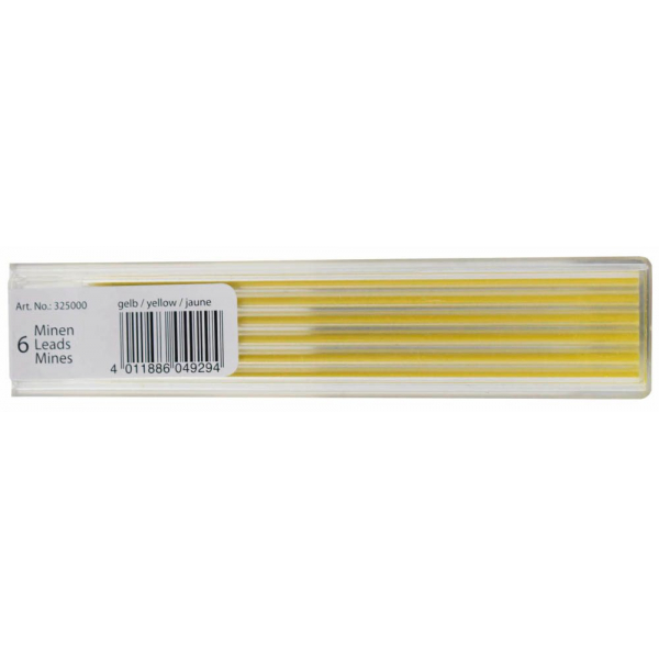 4011886049294 - Fallminen-Bleistiftminen gelb HB 03 mm 4011886049294 STANGER 6 Stück 4011886049294 - Fallminen-Bleistiftminen gelb HB 03 mm 4011886049294 STANGER 6 Stück