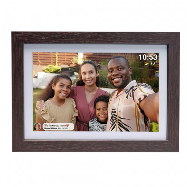5706751070310 - DENVER Digitaler Bilderrahmen FRAMEO Bilderrahmen PFF-1042 braun (dunkelbraun) B5cm H244cm T38cm Digital-Bilderrahmen